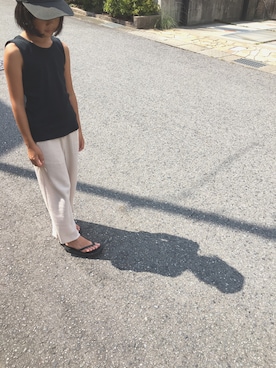 「CIAOPANIC TYPY（チャオパニックティピー）の【ママとおそろい】サーマルスリットパンツ（その他パンツ）」を使った、jasmineさん（キッズ・120cm）の夏コーディネート