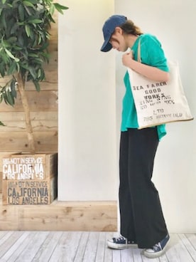 「Born（ボーン）のアイテム」を使った、momoさん（レディース・165cm）の夏コーディネート