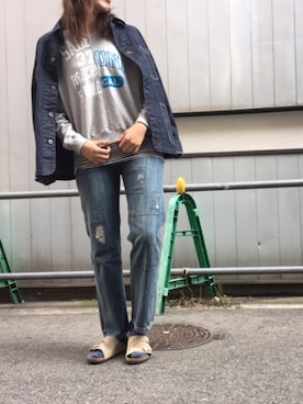 「Born（ボーン）のアイテム」を使った、momoさん（レディース・165cm）の秋コーディネート