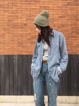 「Born（ボーン）のアイテム」を使った、momoさん（レディース・165cm）の春コーディネート