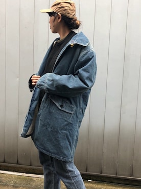「ボア」｜「アイテム（ステンカラーコート）」を使った、momoさん（レディース・165cm）の秋コーディネート
