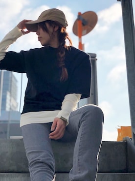 「Born（ボーン）のアイテム」を使った、momoさん（レディース・165cm）の冬コーディネート