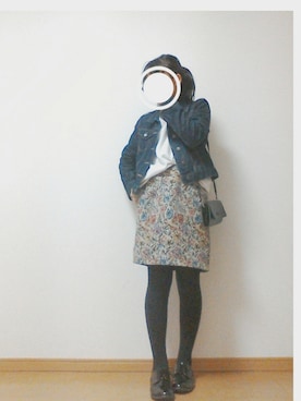 「RETRO GIRL（レトロガール）のアイテム（スカート）」を使った、MOMOさん（キッズ・145cm）の春コーディネート