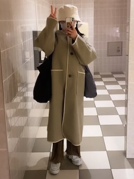 「coca（coca）（コカ）のアイテム（その他アウター）」を使った、𝒶 𝓎 𝒶さん（レディース・155cm）の冬コーディネート