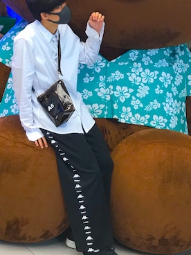 「Kappa（カッパ）のアイテム（スラックス）」を使った、はるさん（メンズ・180cm）の秋コーディネート