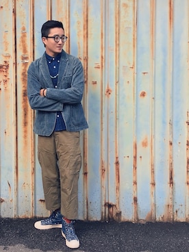 「streetsnap」｜「アイテム（ジャケット/アウター）」を使った、Spockさん（メンズ・175cm）の秋コーディネート