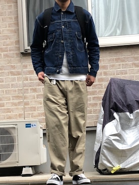 「SEVENDAYS=SUNDAY（セブンデイズサンデイ）のアイテム（その他アウター）」を使った、ﾋﾟｴﾋﾟｴさん（メンズ・179cm）の秋コーディネート