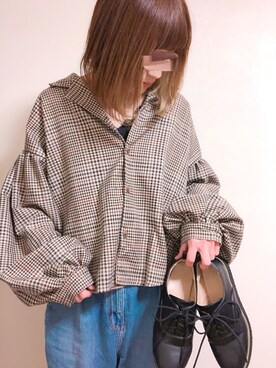 「GRL（グレイル）の厚底レースアップシューズ（その他シューズ）」を使った、megmonさん（レディース・152cm）の春コーディネート
