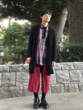 「ドクターマーチン3ホール」｜「アイテム（その他）」を使った、ちおさん（メンズ・168cm）の冬コーディネート