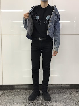 「Lee（リー）のアイテム（その他アウター）」を使った、ちおさん（メンズ・168cm）の秋コーディネート