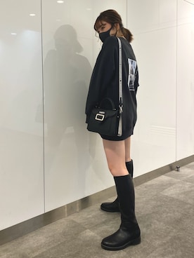 「JEANASIS（ジーナシス）のアイテム（その他トップス）」を使った、YURIさん（レディース・157cm）の春コーディネート
