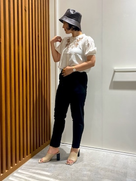 「162cm」｜「アイテム（帽子）」を使った、freeschieさん（レディース・162cm）の夏コーディネート