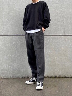 「Lui's（ルイス）のアイテム（スウェット）」を使った、hiroさん（メンズ・178cm）の春コーディネート