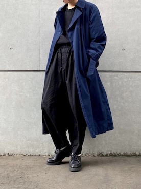 「AURALEE」｜「アイテム（トレンチコート）」を使った、hiroさん（メンズ・178cm）の夏コーディネート