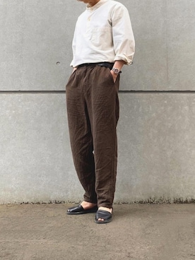 「JACOB JENSEN（ヤコブイェンセン）のアイテム」を使った、hiroさん（メンズ・178cm）の夏コーディネート