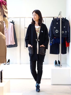 「アイテム（ブーティ）」を使った、MIKIさん（レディース・164cm）の冬コーディネート
