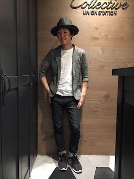 「ユニオンステーション」｜阿部 剛大さん（メンズ・165cm）の春コーディネート