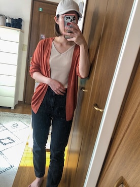「LAKOLE（ラコレ）のアイテム（キャップ）」を使った、00a00さん（レディース・153cm）の夏コーディネート
