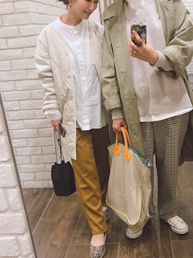 「RELAX（リラックス）のアイテム」を使った、iinさん（レディース・150cm）の秋コーディネート