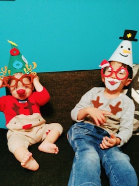 「present（プレゼント）のアイテム（その他）」を使った、SSKKNTさん（キッズ・100cm）の冬コーディネート