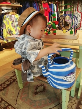 「patagonia」｜「アイテム（浴衣）」を使った、SSKKNTさん（キッズ・80cm）の夏コーディネート