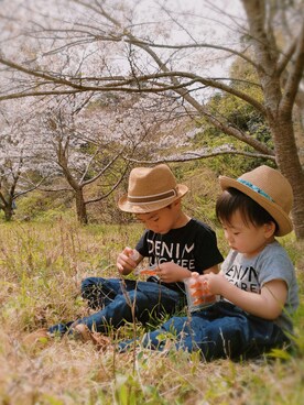 「花見」｜「アイテム（その他）」を使った、SSKKNTさん（キッズ・110cm）の春コーディネート