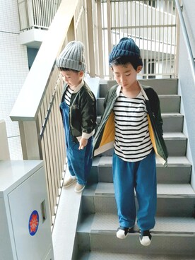 SSKKNTさん（キッズ・100cm）の冬コーディネート