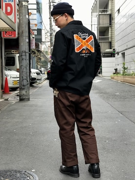 「アイテム（チノパンツ）」を使った、Tomoya  Miuraさん（メンズ・169cm）の春コーディネート