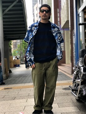 「schott（ショット）のSchott/ショット/LENOX/サングラス　日本製（サングラス）」を使った、Tomoya  Miuraさん（メンズ・169cm）の春コーディネート