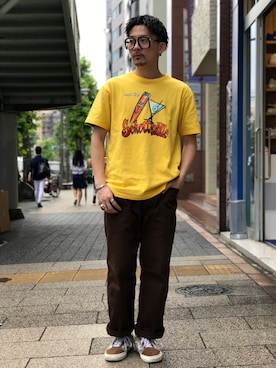 「schott（ショット）のSchott/ショット/Band Ring/バンドリング（リング）」を使った、Tomoya  Miuraさん（メンズ・169cm）の夏コーディネート