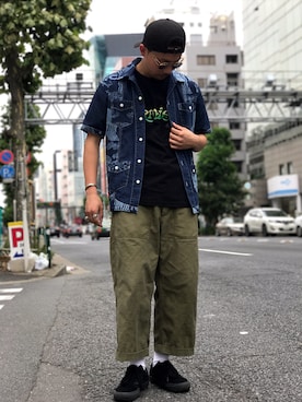 「schott（ショット）のSchott/ショット/Band Ring/バンドリング（リング）」を使った、Tomoya  Miuraさん（メンズ・169cm）の夏コーディネート