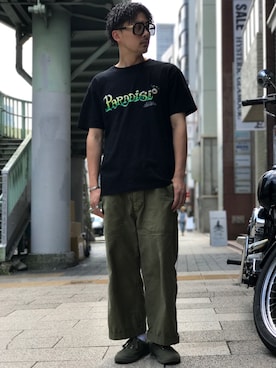 「schott（ショット）のSchott/ショット/Band Ring/バンドリング（リング）」を使った、Tomoya  Miuraさん（メンズ・169cm）の夏コーディネート