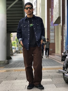 「schott（ショット）のSchott/ショット/Band Ring/バンドリング（リング）」を使った、Tomoya  Miuraさん（メンズ・169cm）の夏コーディネート