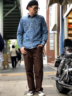 「schott（ショット）のSchott/ショット/Band Ring/バンドリング（リング）」を使った、Tomoya  Miuraさん（メンズ・169cm）の秋コーディネート