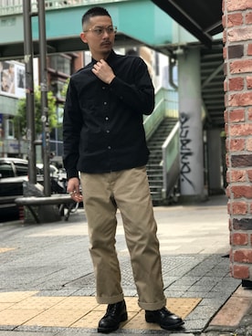 「schott（ショット）のSchott/ショット/Band Ring/バンドリング（リング）」を使った、Tomoya  Miuraさん（メンズ・169cm）の秋コーディネート