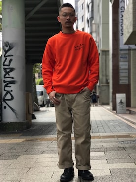 「schott（ショット）のSchott/ショット/Band Ring/バンドリング（リング）」を使った、Tomoya  Miuraさん（メンズ・169cm）の秋コーディネート