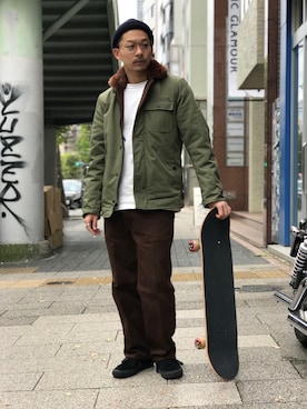 「schott（ショット）のSchott/ショット/Band Ring/バンドリング（リング）」を使った、Tomoya  Miuraさん（メンズ・169cm）の秋コーディネート