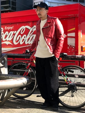 「schott（ショット）のSchott/ショット/Band Ring/バンドリング（リング）」を使った、Tomoya  Miuraさん（メンズ・169cm）の冬コーディネート