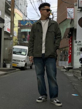 「schott（ショット）のSchott/ショット/Band Ring/バンドリング（リング）」を使った、Tomoya  Miuraさん（メンズ・169cm）の春コーディネート