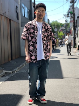 「schott（ショット）のSchott/ショット/Band Ring/バンドリング（リング）」を使った、Tomoya  Miuraさん（メンズ・169cm）の春コーディネート