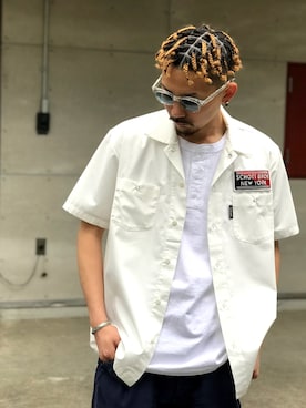 「schott（ショット）のSchott/ショット/Band Ring/バンドリング（リング）」を使った、Tomoya  Miuraさん（メンズ・169cm）の春コーディネート