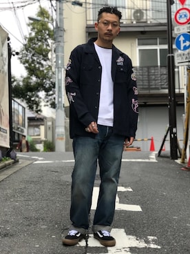 「schott（ショット）のSchott/ショット/Band Ring/バンドリング（リング）」を使った、Tomoya  Miuraさん（メンズ・169cm）の春コーディネート