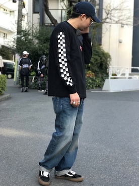 「schott（ショット）のSchott/ショット/Band Ring/バンドリング（リング）」を使った、Tomoya  Miuraさん（メンズ・169cm）の春コーディネート