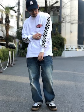 「schott（ショット）のSchott/ショット/Band Ring/バンドリング（リング）」を使った、Tomoya  Miuraさん（メンズ・169cm）の春コーディネート