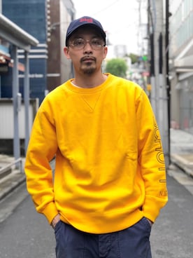 「schott（ショット）のSchott/ショット/ARMY FATIGUE PANTS/アーミー ファティーグ パンツ（その他パンツ）」を使った、Tomoya  Miuraさん（メンズ・169cm）の秋コーディネート