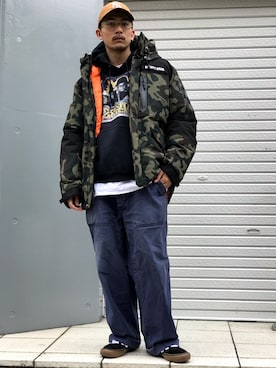 「schott（ショット）のSchott/ショット/ARMY FATIGUE PANTS/アーミー ファティーグ パンツ（その他パンツ）」を使った、Tomoya  Miuraさん（メンズ・169cm）の秋コーディネート