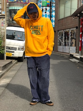 「schott（ショット）のSchott/ショット/ARMY FATIGUE PANTS/アーミー ファティーグ パンツ（その他パンツ）」を使った、Tomoya  Miuraさん（メンズ・169cm）の秋コーディネート