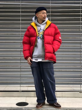 「schott（ショット）のSchott/ショット/ARMY FATIGUE PANTS/アーミー ファティーグ パンツ（その他パンツ）」を使った、Tomoya  Miuraさん（メンズ・169cm）の秋コーディネート