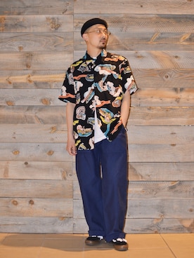 「schott（ショット）のSchott/ショット/ARMY FATIGUE PANTS/アーミー ファティーグ パンツ（その他パンツ）」を使った、Tomoya  Miuraさん（メンズ・169cm）の春コーディネート