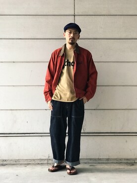 「80s」｜「アイテム（ブルゾン）」を使った、Tomoya  Miuraさん（メンズ・169cm）の夏コーディネート
